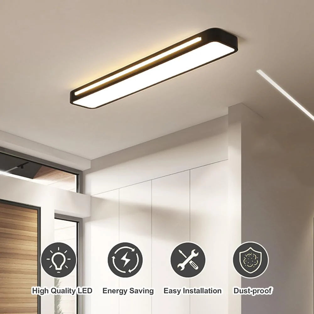 Sleek Nordic Long LED Ceiling Light