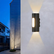 Moderna lampada da parete a LED per esterni a doppia testa cilindrica IP65