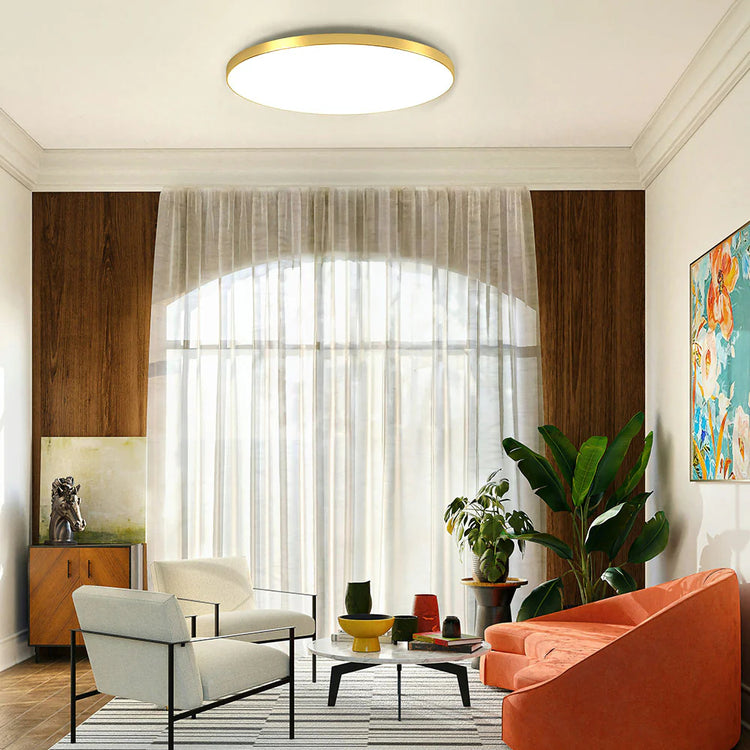 Moderne enkel rund loftslampe