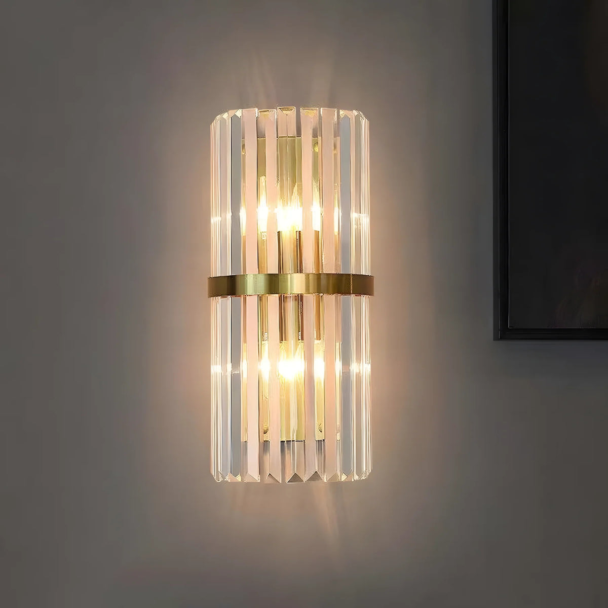 Moderne chic rustfrit stål luksuriøst væglys