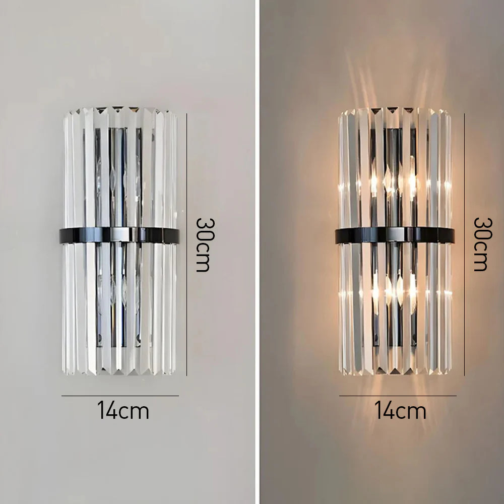 Moderne chic rustfrit stål luksuriøst væglys