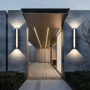 Applique murale extérieure LED noire imperméable moderne