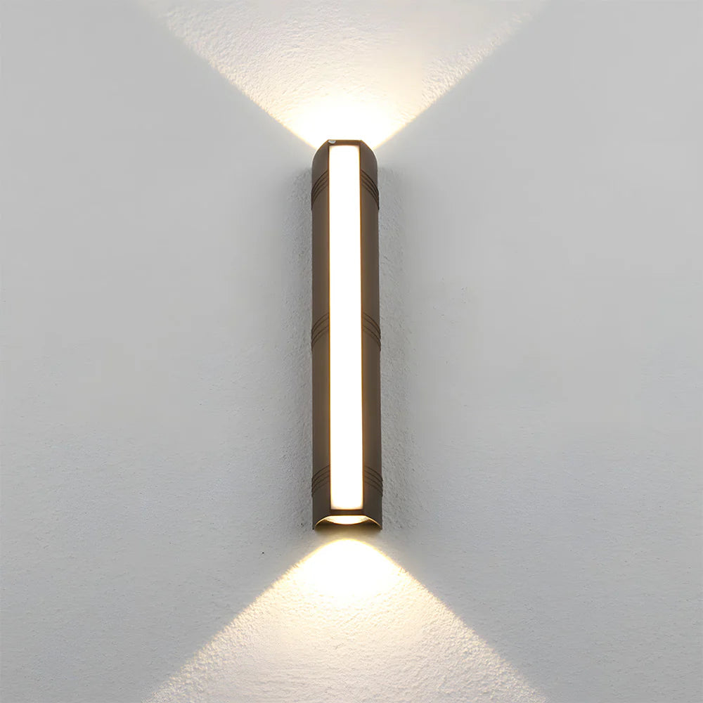 Applique murale extérieure LED noire imperméable moderne