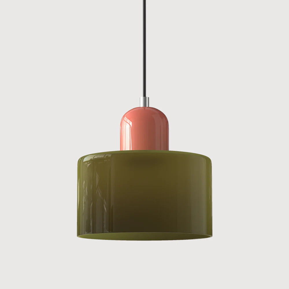Glarefusion modern enkel cylindrig ljuskrona