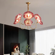 Lampadario in vetro floreale minimalista nordico