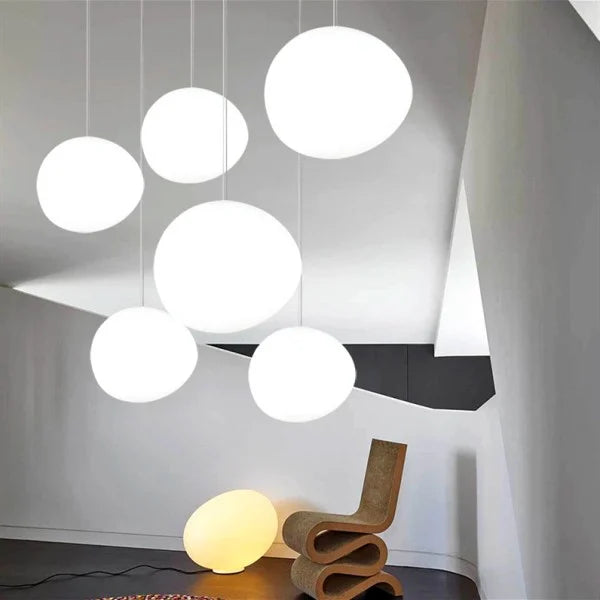 Nordic Art Deco Living Room Pebble Pendant Light