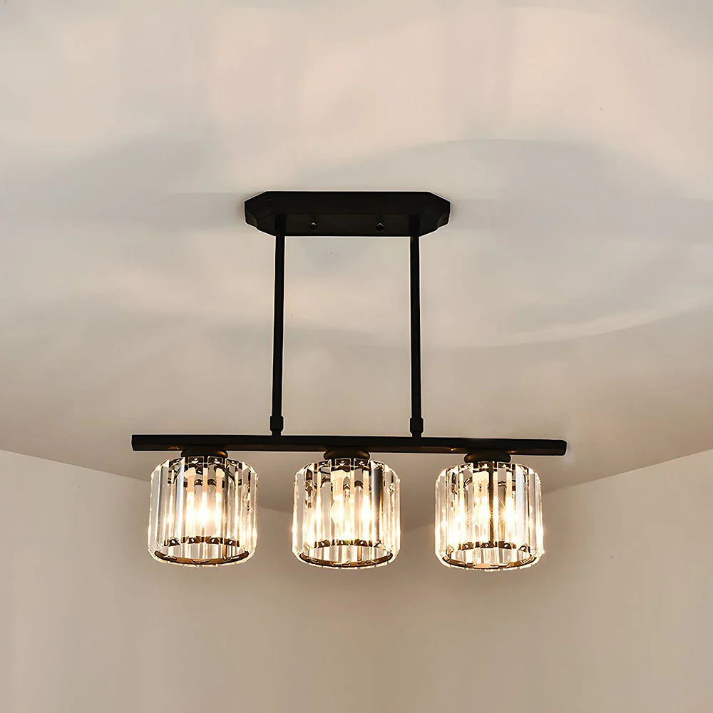 Lustre nordique en verre à plusieurs têtes