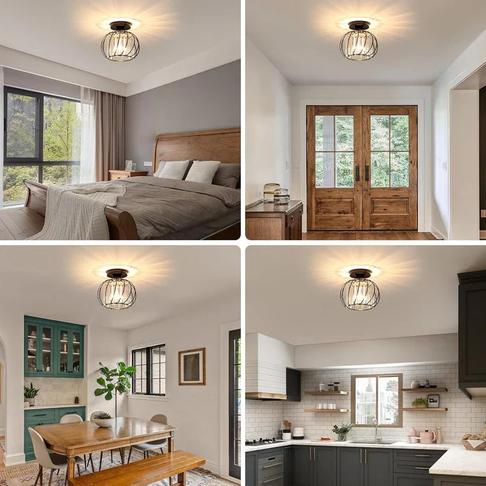 Moderne Nordisk Simple Globular Glas Pendel Light