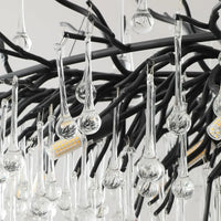 Sleek Black Raindrop Chandelier