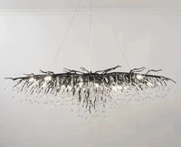 Sleek Black Raindrop Chandelier