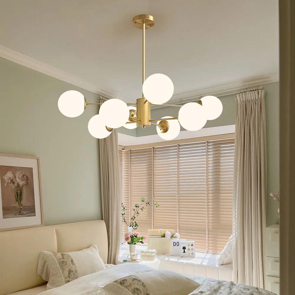 Nordic Ball Cream Glass lysekrone