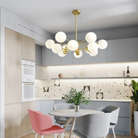 Nordic Ball Cream Glass lysekrone