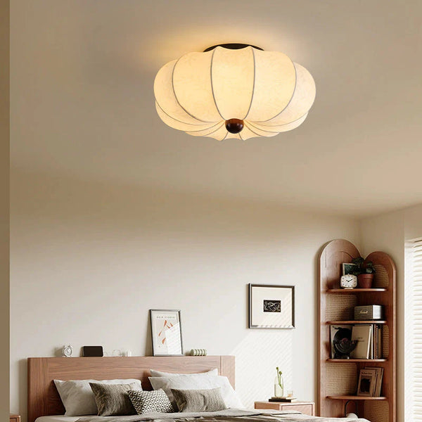 Trendy Round Silk Ceiling Light
