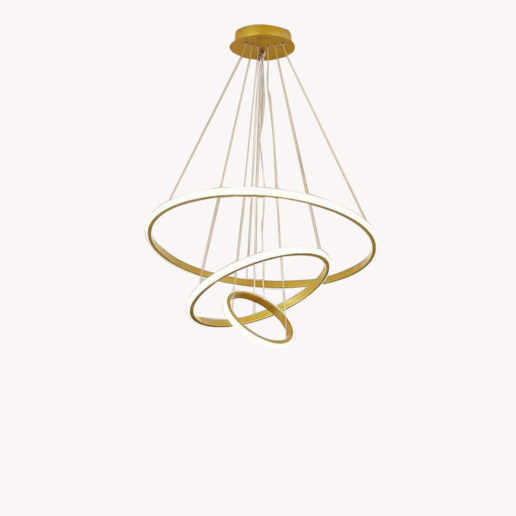 Moderne enkel flerlags ringlysekrone