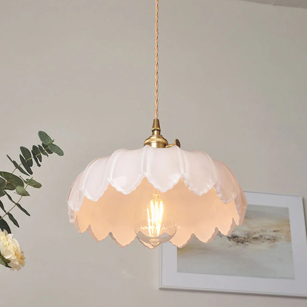 Glarefusion Chic Glass Flower Pendel Lampe