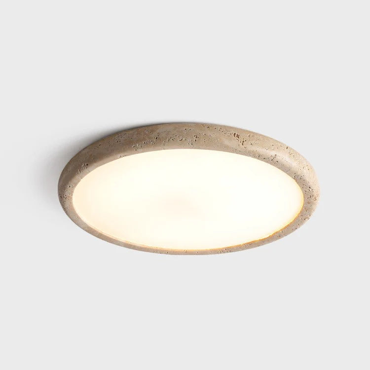 Modern Minimalist Travertine Ceiling Light