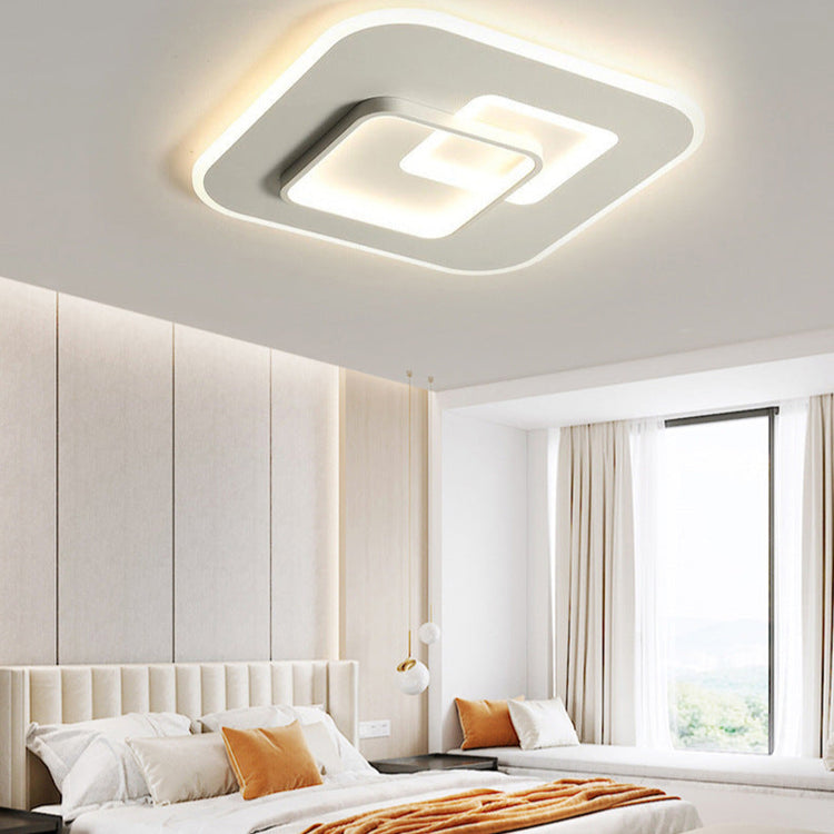 Moderne firkantet fuld spektrum lysekrone i stuen