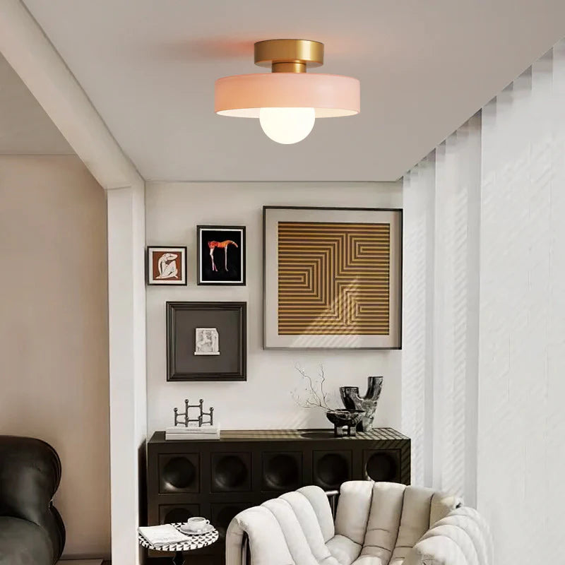 Modern Minimalist Bauhaus Glass Ceiling Light