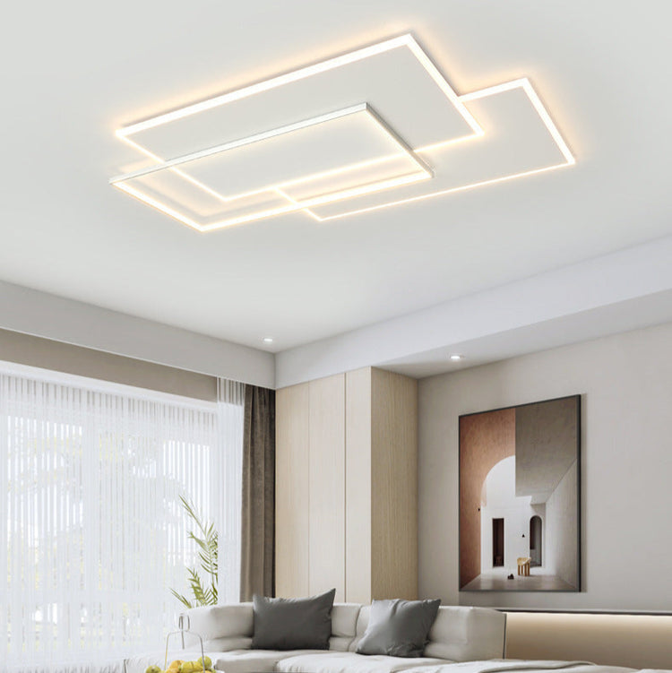 Moderne firkantet fuld spektrum lysekrone i stuen