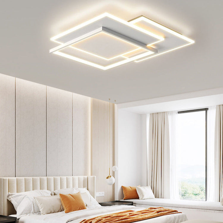 Moderne firkantet fuld spektrum lysekrone i stuen