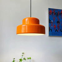Moderne Vintage Bauhaus Orange Pendelleuchte