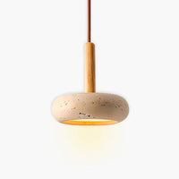 Japansk stil retro creme pendellampe