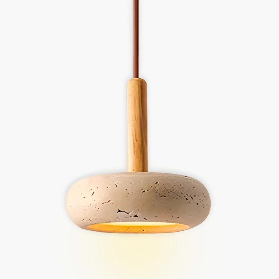 Japansk stil retro creme pendellampe