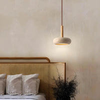 Japansk stil retro creme pendellampe