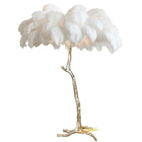 Chic Feather Decorated Floor Lamp