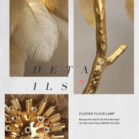 Chic Feather Decorated Floor Lamp