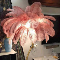 Chic Feather Decorated Floor Lamp