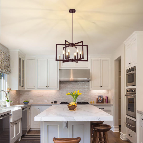 Rustic Farmhouse Metal Chandelier