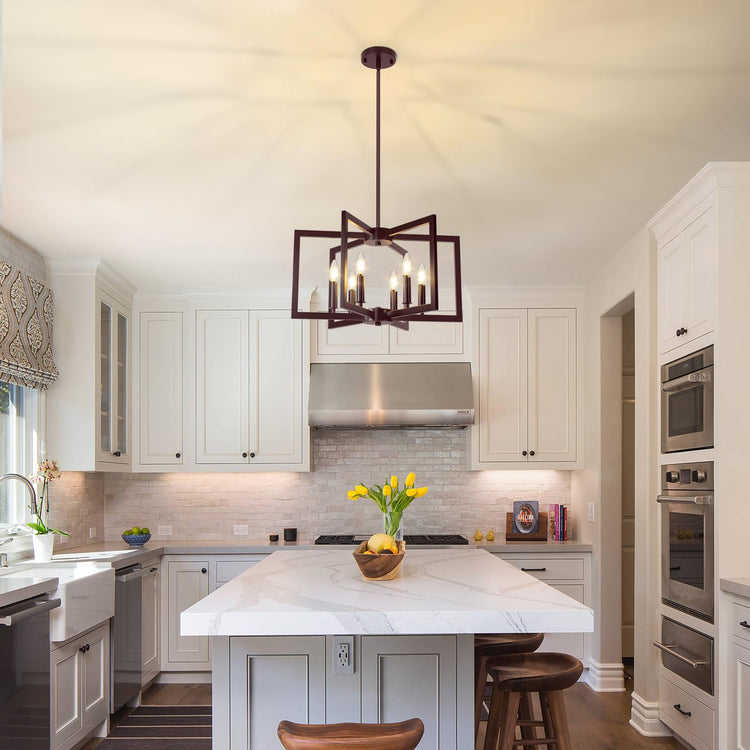 Rustic Farmhouse Metal Chandelier