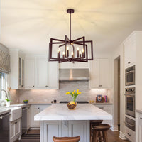 Rustic Farmhouse Metal Chandelier