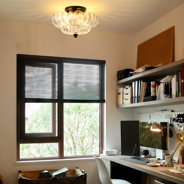 Glarefusion Vintage Amber Glass Ceiling Light