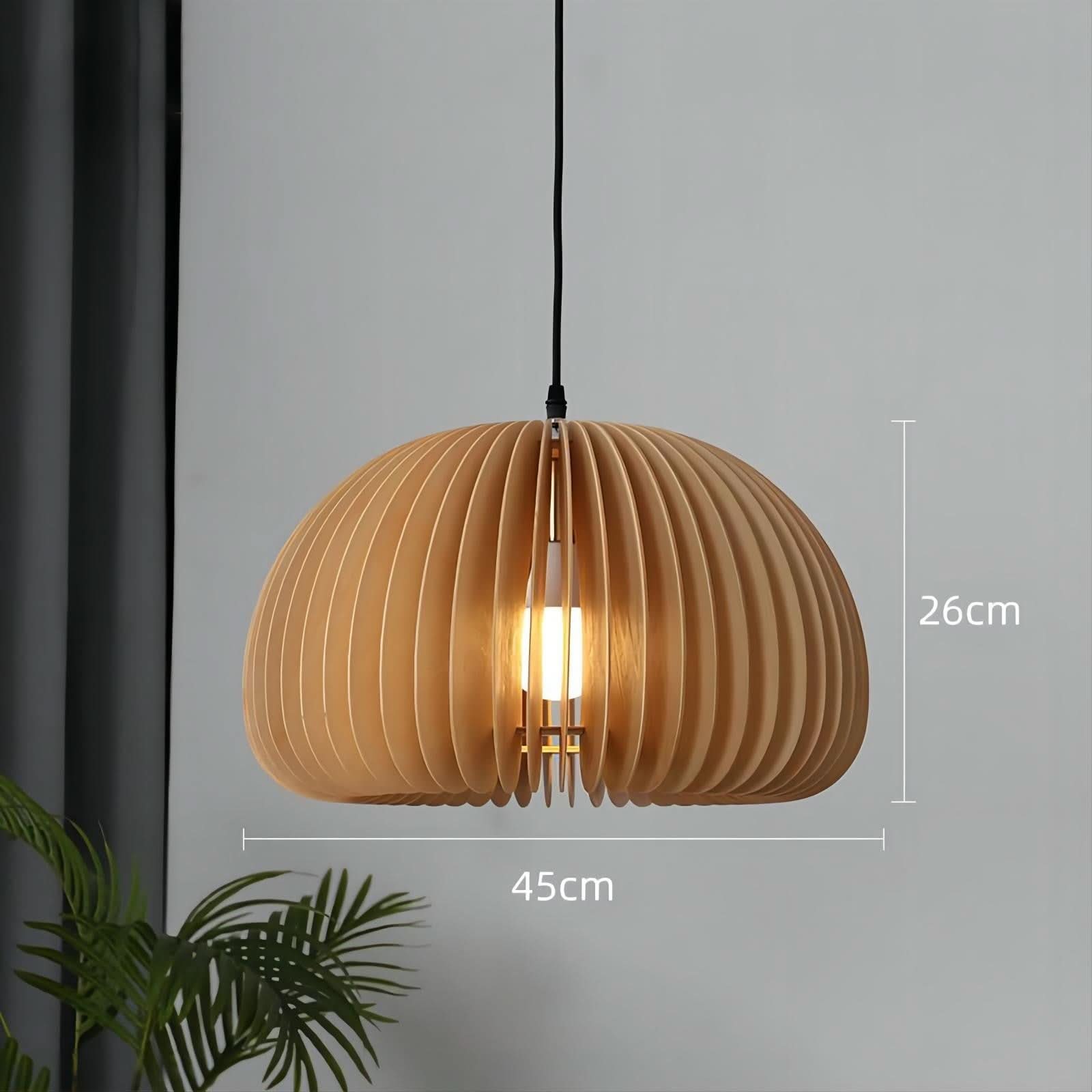 Glarefusion Lampe à suspension créative en bois citrouille