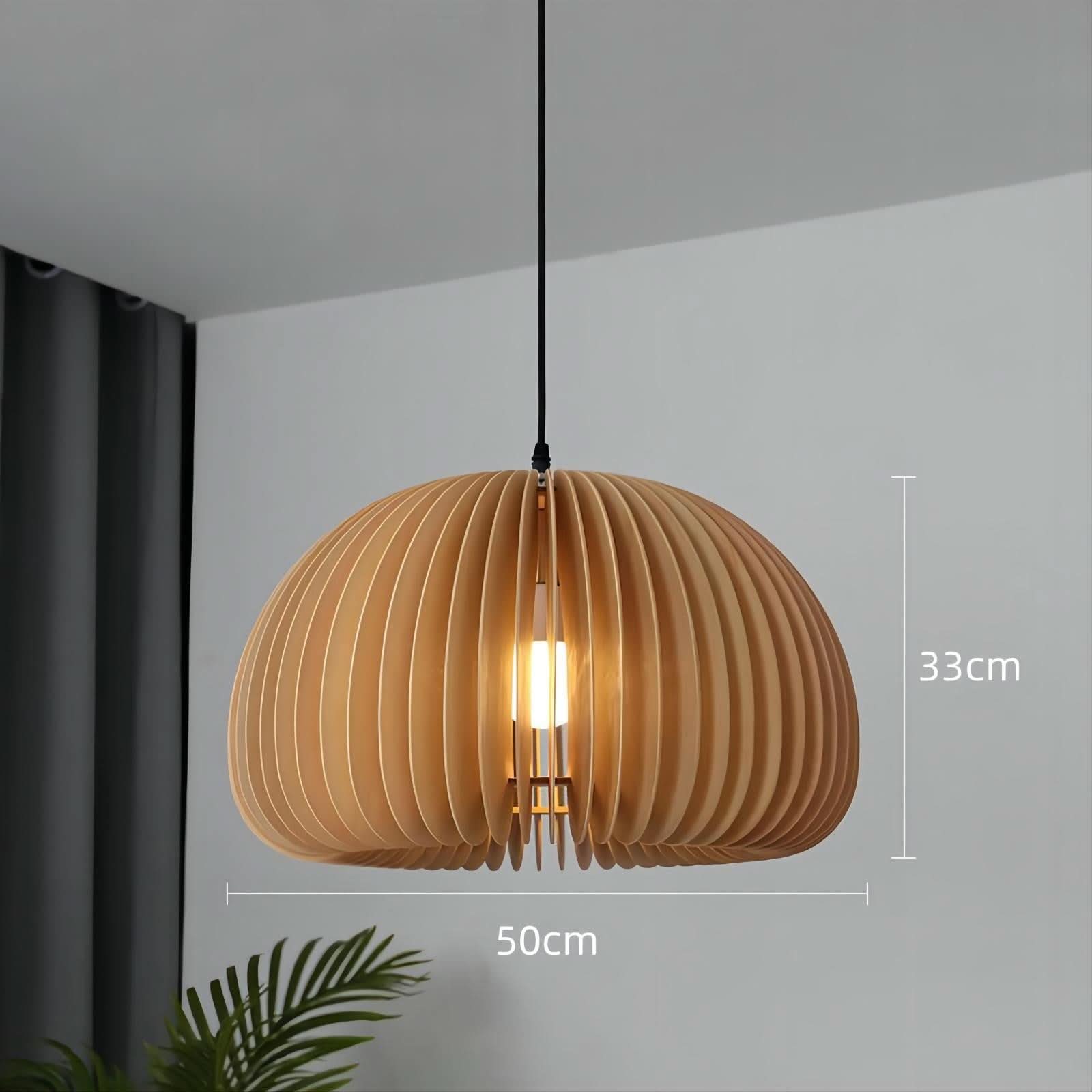 Glarefusion Lampe à suspension créative en bois citrouille
