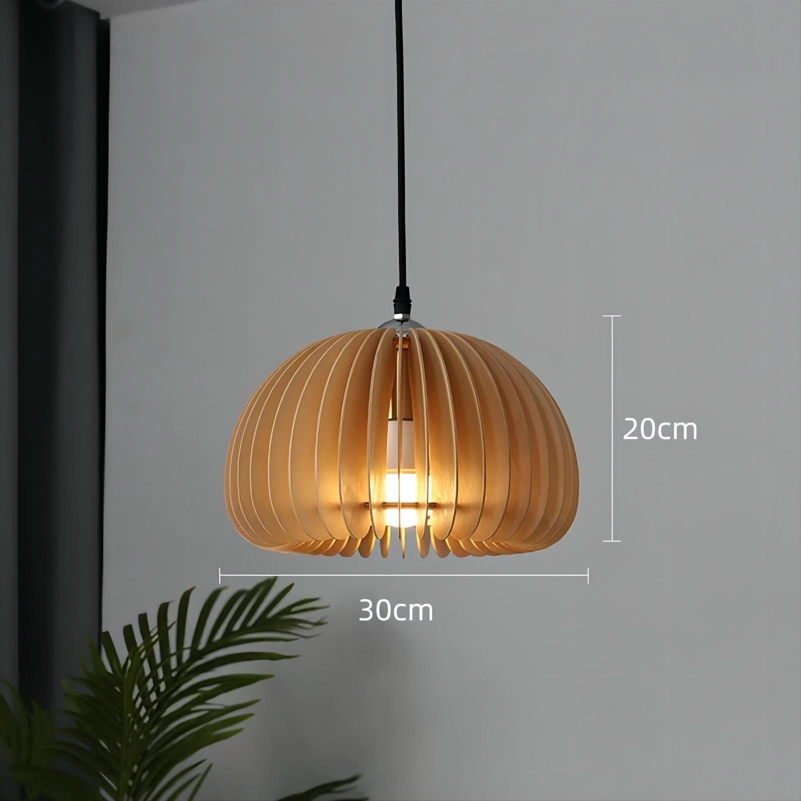Glarefusion Lampe à suspension créative en bois citrouille