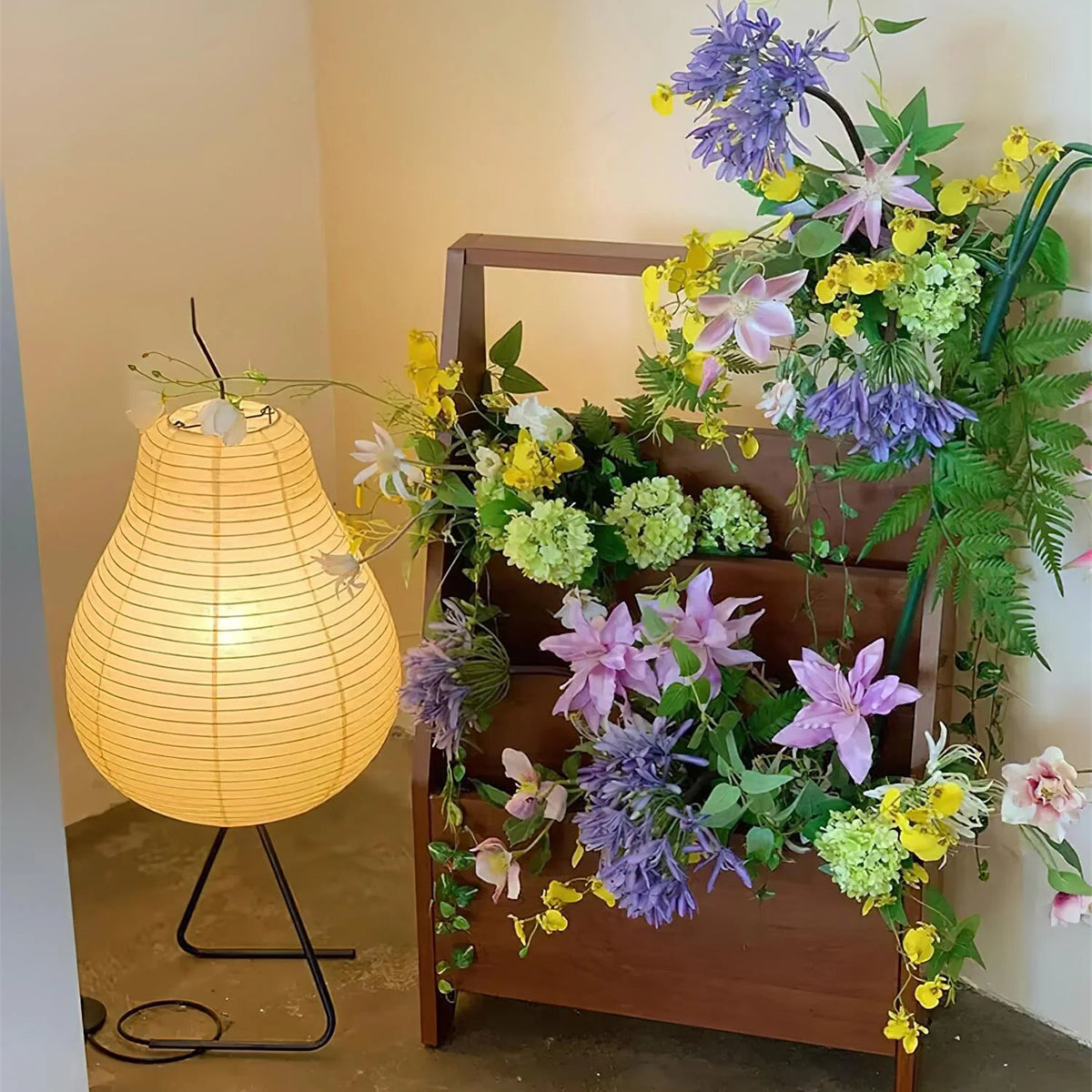 Wabi-Sabi Rice Paper Floor Lamp