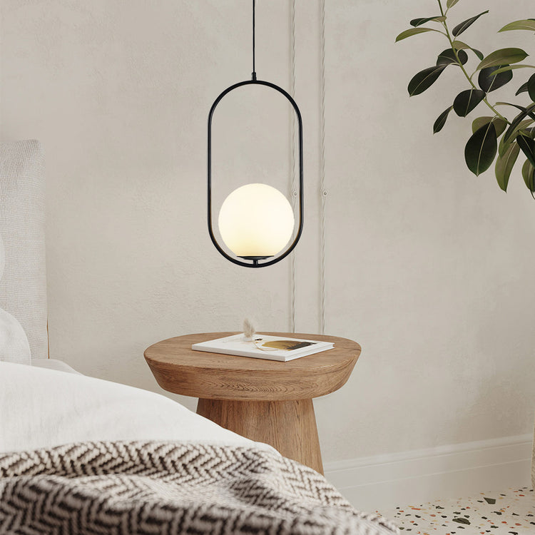 Glarefusion Moderne, frostet glaskuglelysekrone