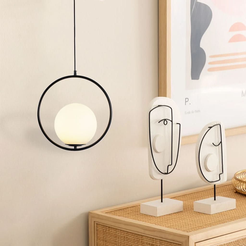 Lampadario moderno a sfera in vetro smerigliato Glarefusion