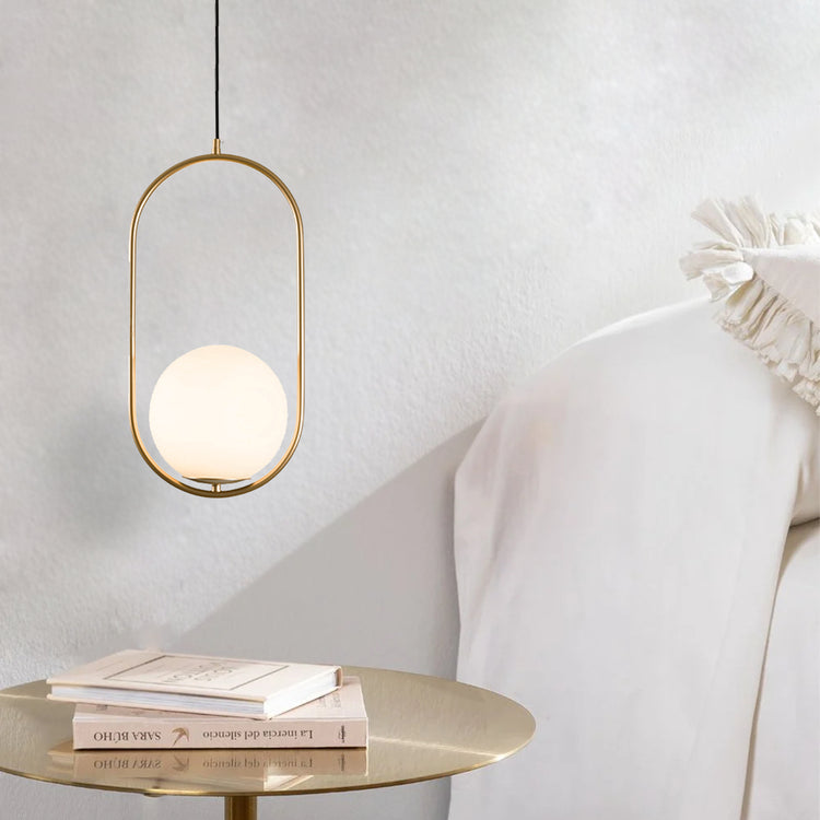 Glarefusion Moderne, frostet glaskuglelysekrone