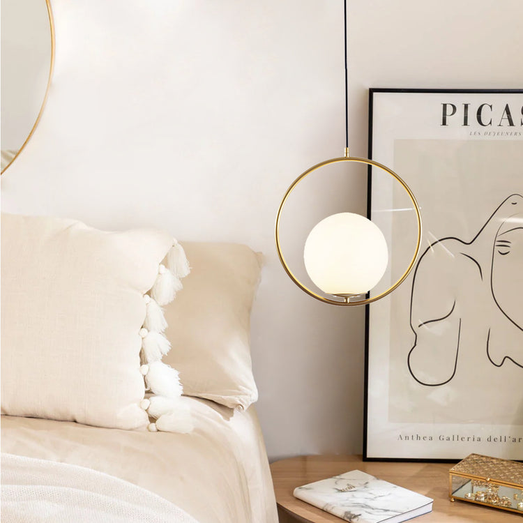 Glarefusion Moderne, frostet glaskuglelysekrone