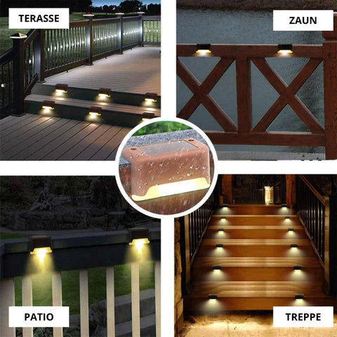 Elegante lampada da parete a LED solare senza fili