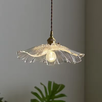Retro lotus bladform glashänge lampa
