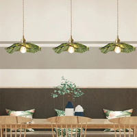 Retro lotus bladform glashänge lampa
