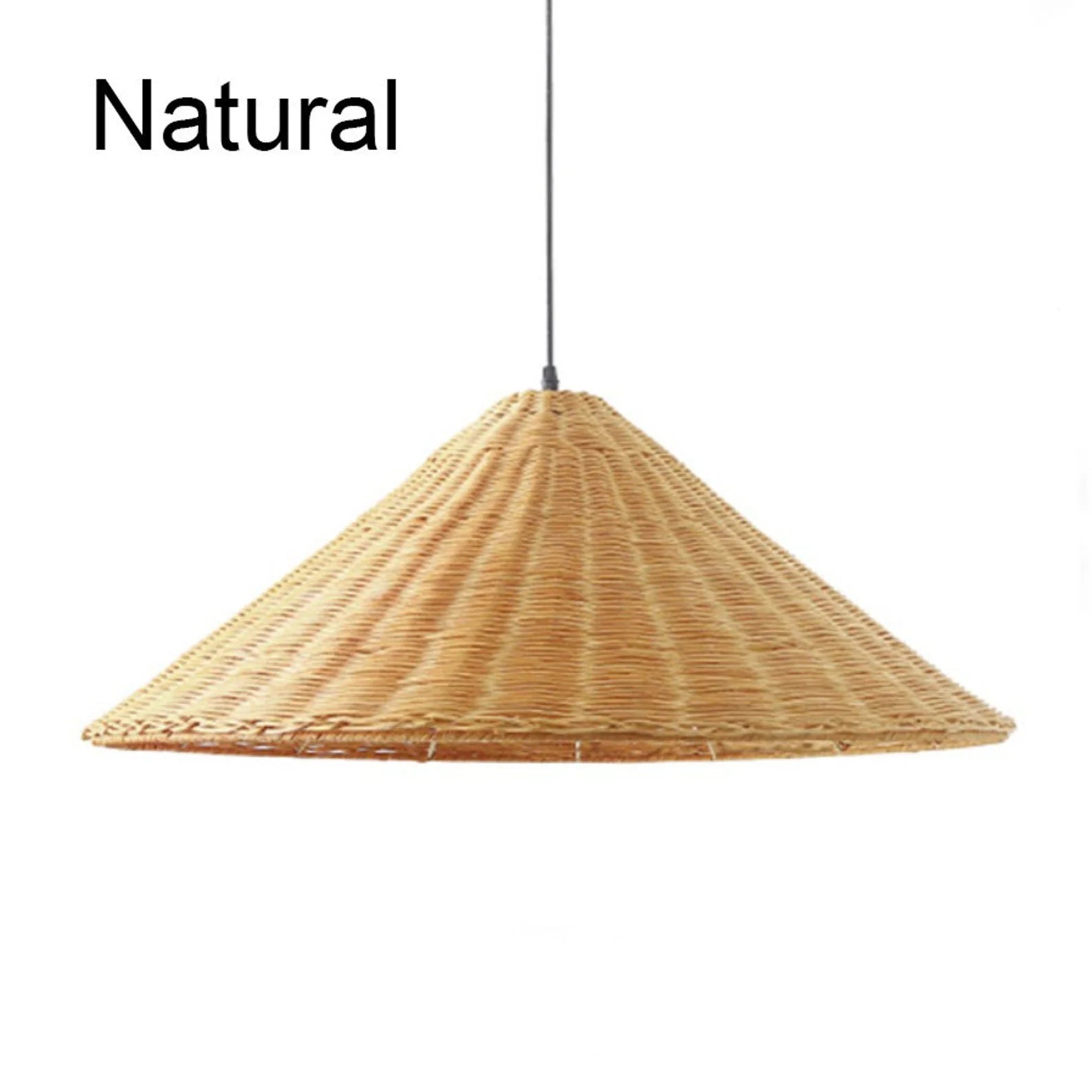 Bambou & Lustre japonais vintage en rotin