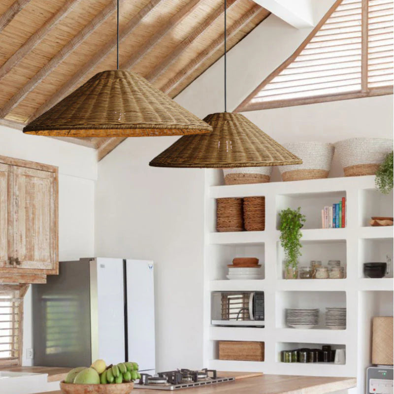 Bamboo & Rattan Japanese Vintage Chandelier