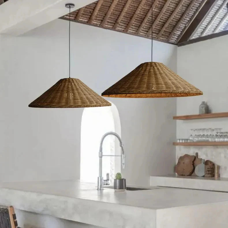 Bamboo & Rattan Japanese Vintage Chandelier