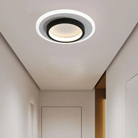 Moderne rund ring metal akrylloftlys